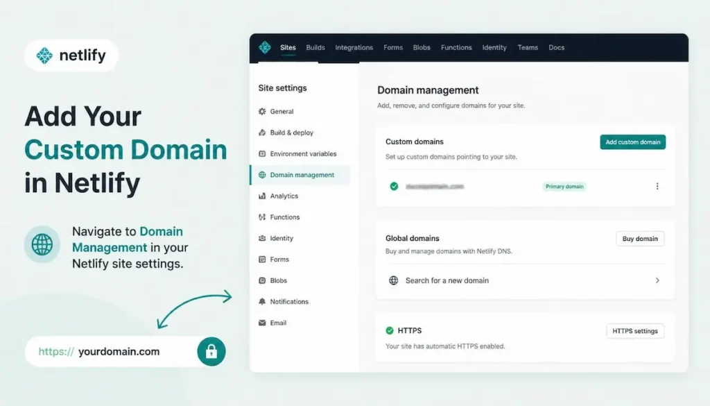 Add Your Custom Domain In Netlify