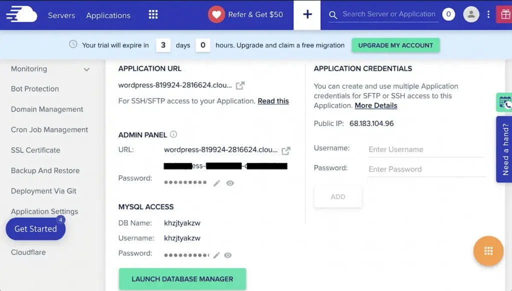 Cloudways Application Setup