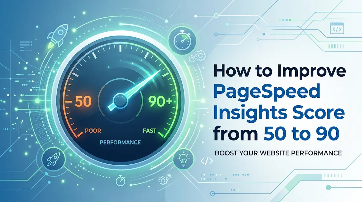 How To Improve Pagespeed Insights Score From 50 To 90