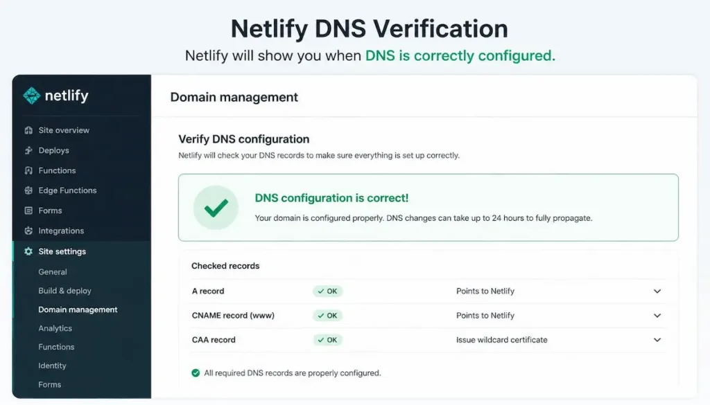 Verify Dns Configuration In Netlify